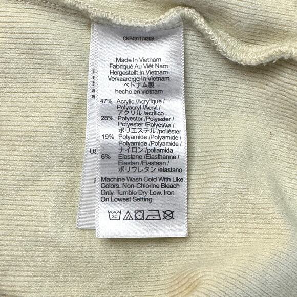 Madewell 1/4 Zip Mock Neck Womens Ivory XL Sweater Classic Chic Comfort in EUC - Picture 5 of 9